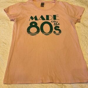 Made in the 80s pink tee